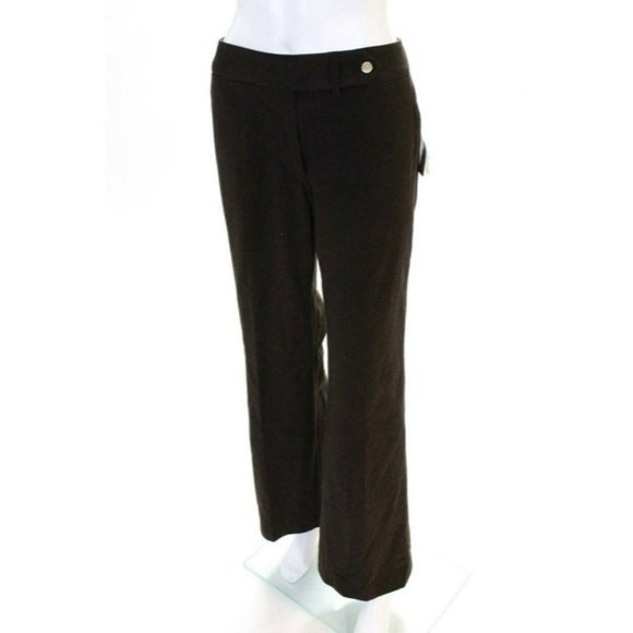 *Calvin Klein Brown Classic Fit Straight Leg Pants - Picture 3 of 4